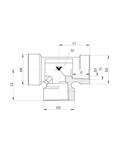 Trójnik hydrauliczny WWW 1/8 NPT-f, ES | Hydraulika | Eshop Dopak | Wszystko dla Przemysłu