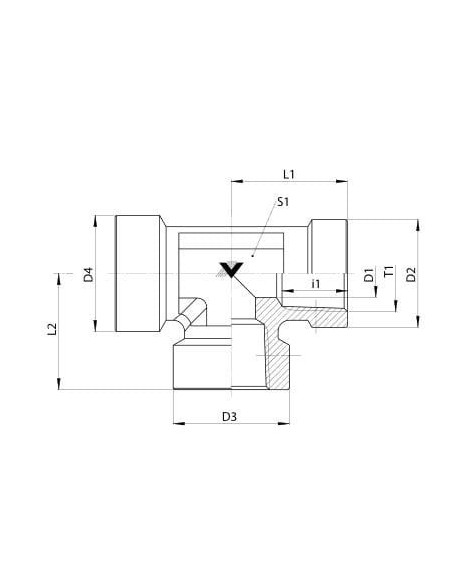 Trójnik hydrauliczny WWW 1/8 NPT-f, ES | Hydraulika | Eshop Dopak | Wszystko dla Przemysłu