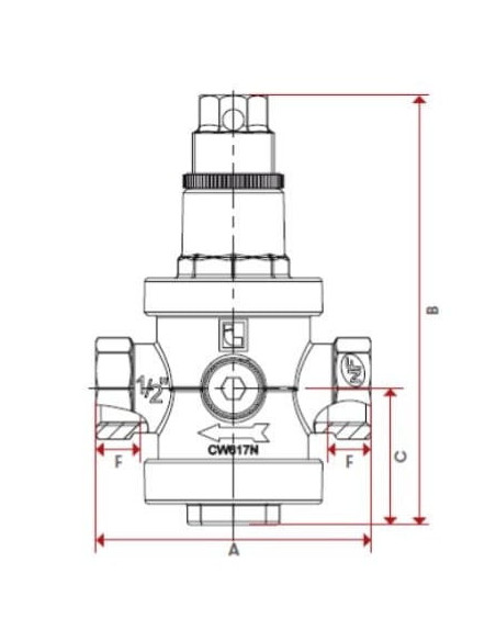 Reduktor cisnienia wody G 1w 1-6 bar, max 25 bar | Pneumatyka | Eshop Dopak | Wszystko dla Przemysłu