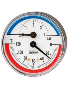 Termomanometr 0.. 120°C 1/2A, 80mm, 0-16bar | Przyrządy Pomiarowe | Eshop Dopak | Wszystko dla Przemysłu