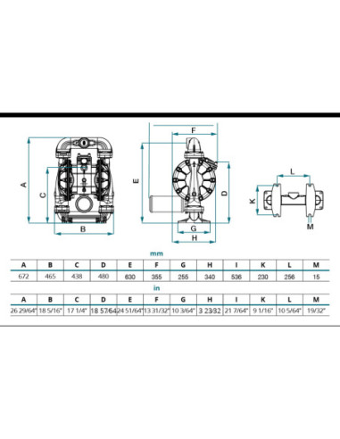 Pompa membranowa SAMOA UP 20 2" AL/PTFE   PTFE membrany standard | Hydraulika | Eshop Dopak | Wszystko dla Przemysłu