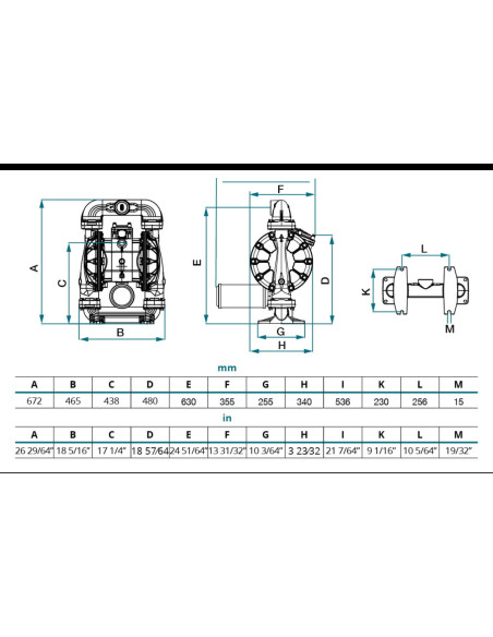 Pompa membranowa SAMOA UP 20 2" AL/PTFE   PTFE membrany standard | Hydraulika | Eshop Dopak | Wszystko dla Przemysłu