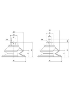 Ssawka VBF80, 1,5 mieszkowa, 80mm, mocowanie G1/8w | Wszystko dla Przemysłu | Eshop Dopak