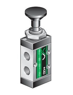 Zawór mechaniczny 3/2, G1/8 sterowany cięgłem | Pneumatyka | Eshop Dopak | Wszystko dla Przemysłu