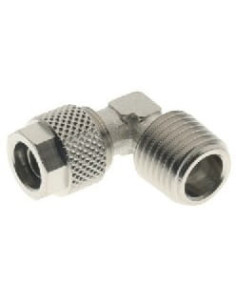 Złączka pneumatyczna skręcana kątowa R 1/4 GZ, do węża fi 8x6 mm, mosiądz niklowany | Pneumatyka | Eshop Dopak | Wszystko dla Pr