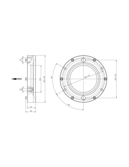 Nóż powietrzny okrągły, dysza toroidalna G 1/4, 190 mm, 0,05 mm, aluminium, jednoczęściowa | Pneumatyka | Eshop Dopak | Wszystko