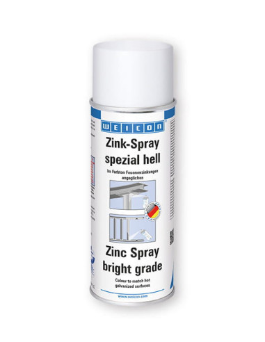 WEICON Zinc Spray bright grade 400 ml zabezpieczenie antykorozyjne, ocynk jasny* | Chemia techniczna | Eshop Dopak