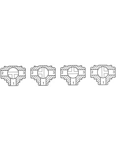 Zawór kulowy trójdrożny TRIFLUX kula typu L, R 3/4 GW, PN40, mosiądz niklowany | Hydraulika | Eshop Dopak | Wszystko dla Przemys 2