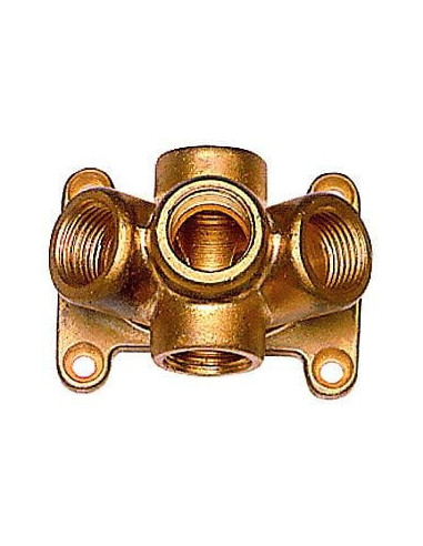 Listwa rozdzielająca naścienna, góra/dół 2 x G 1/2 GW, przód 3 x G 1/2 GW | Hydraulika | Eshop Dopak | Wszystko dla Przemysłu
