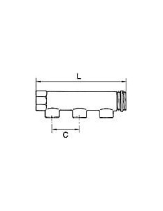Listwa rozdzielająca 2xG3/4, 3xGZ1/2 | Hydraulika | Eshop Dopak | Wszystko dla Przemysłu 2