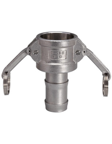 Złącze Camlock typu C ze stali nierdzewnej DN25, gniazdo do węża 27 mm, C-100-SS