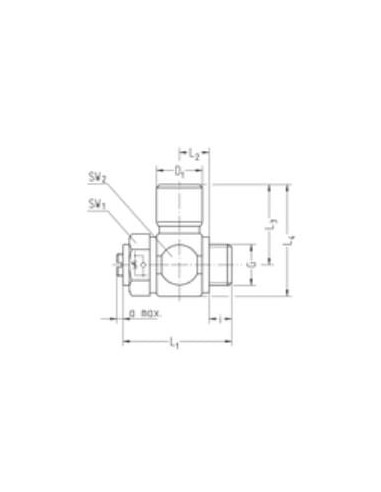 zawór dławiąco-zwrotny G1/4" do węża 10, nierdz, FPM | Hydraulika | Eshop Dopak | Wszystko dla Przemysłu