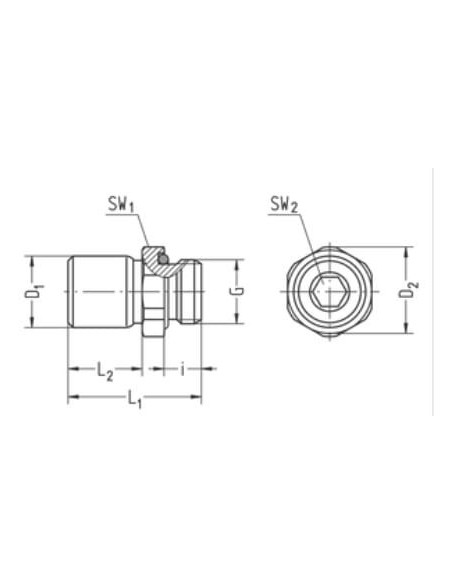 Złączka wtykowa prosta GZ1/4'' pod wąż 10 mm, mosiądz