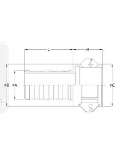 Złącze Camlock typu C z aluminium DN15, gniazdo do węża 13 mm, C-50-AL 2