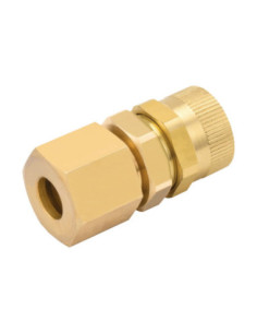 Adapter skręcany pod rurkę 8 na wąż 8 mosiądz, FPM