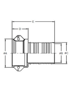 Złącze Camlock typu C ze stali nierdzewnej DN50, gniazdo do węża 51 mm, C-200-SS 2