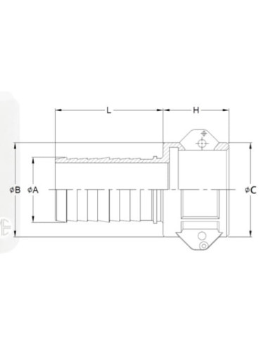 Złącze Camlock typu C z aluminium DN80, gniazdo do węża 76 mm, C-300-AL