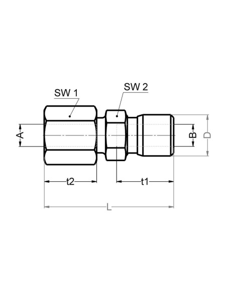 Adapter pod rurkę 8 na wąż 8 mosiądz, FPM