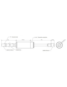 Rurka wirowa Vortex, dysza chłodzenia miejscowego G 1/4, wyjście G 1/2, -20 do  120°C, stal nierdz. | Pneumatyka | Eshop Dopak | 2