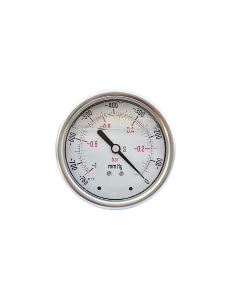 Wakuometr glicerynowy aksjalny -1/0 bar/mmHg, G 1/4, 63 mm | Przyrządy Pomiarowe | Eshop Dopak | Wszystko dla Przemysłu
