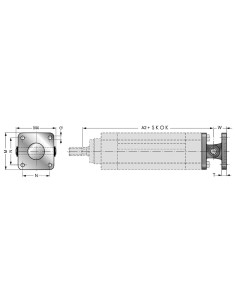 Ucho proste kompletne do siłownika pneumatycznego D125, ISO15552/6431, ISO21287, ze śrubami montaż. | Pneumatyka | Eshop Dopak | 2