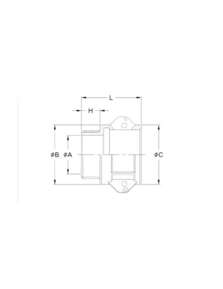 Złącze Camlock typu B z aluminium DN25, gniazdo G 1 GZ, B-100-AL