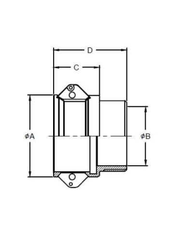 Złącze Camlock typu B z mosiądzu DN32, gniazdo G 1 1/4 GZ, B-125-M