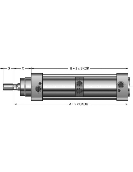 Siłownik ISO6431 D160x10 Tandem | Pneumatyka | Eshop Dopak | Wszystko dla Przemysłu