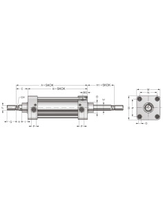Siłownik ISO6431 D32x400 stal nierdzewna AISI 304 | Pneumatyka | Eshop Dopak | Wszystko dla Przemysłu 2