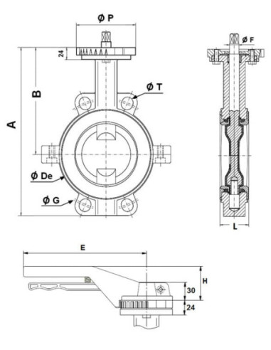Zawór klapowy DN65 STD GGG50/CF8M/PTFE PN16 | Pneumatyka | Eshop Dopak | Wszystko dla Przemysłu