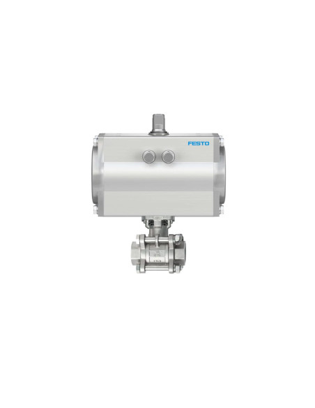 Zawór kulowy 3-elem. nierdz. 1 1/2" z nap. pneum. podw. dział. DFPD | Hydraulika | Eshop Dopak | Wszystko dla Przemysłu
