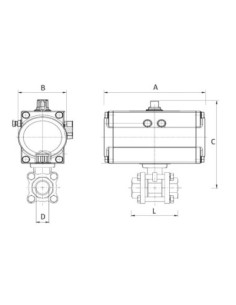 Zawór kulowy 3-elem. nierdz. 2 1/2" z nap. pneum. podw. dział. DFPD | Hydraulika | Eshop Dopak | Wszystko dla Przemysłu 2