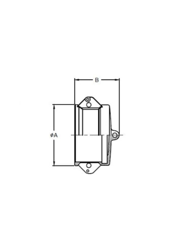 Złącze Camlock typu DC z polipropylenu PP, zaślepka wtyku DN32, 1 1/4 cala, DC-125-PP