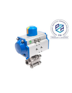 Zawór kulowy 3-elem. nierdz. 1/2" z nap. pneum. podw. dział. RX | Hydraulika | Eshop Dopak | Wszystko dla Przemysłu