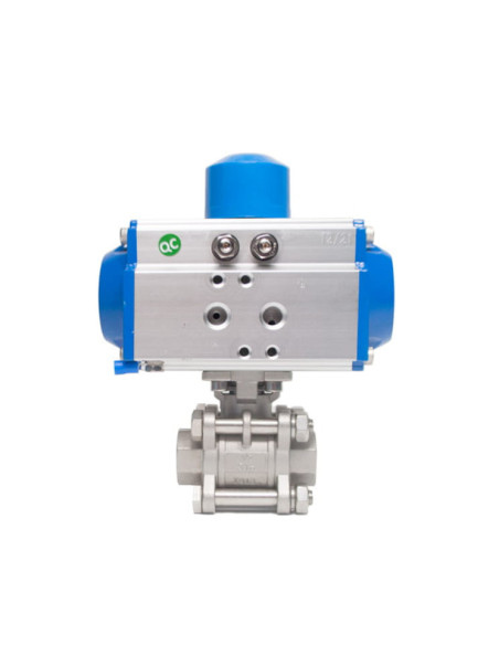 Zawór kulowy 3-elem. nierdz. 1/2" z nap. pneum. podw. dział. RX | Hydraulika | Eshop Dopak | Wszystko dla Przemysłu