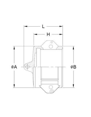 Złącze Camlock typu DC z aluminium, zaślepka wtyku DN50, 2 cale, DC-200-AL