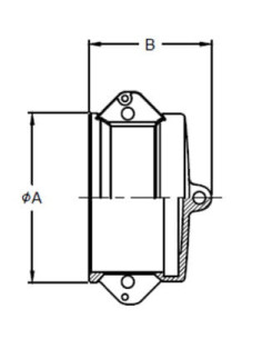 Złącze Camlock typu DC ze stali nierdzewnej zaślepka wtyku DN80, 3 cale, DC-300-SS 2
