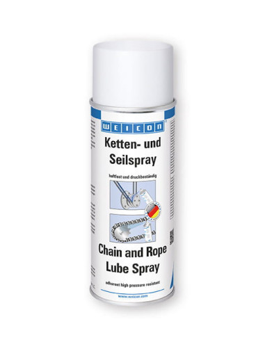 WEICON Chain and Rope Lube Spray 400 ml smar o wysokiej przyczepności do lin i łańcuchów | Chemia techniczna | Eshop Dopak