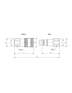 Szybkozłącze hydrauliczne, wtyk FLAT FACE, M-A13 1/2" BSP L10, STUCCHI | Hydraulika | Eshop Dopak | Wszystko dla Przemysłu 2