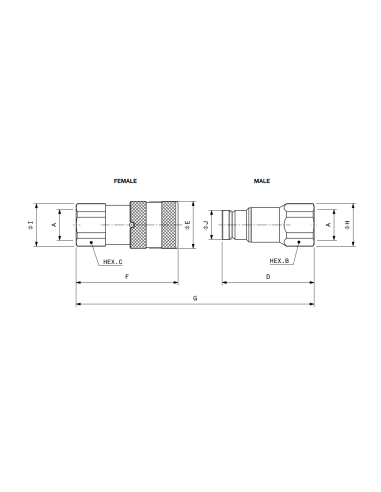 Szybkozłącze hydrauliczne, wtyk FLAT FACE, M-A13 1/2" BSP L10, STUCCHI | Hydraulika | Eshop Dopak | Wszystko dla Przemysłu