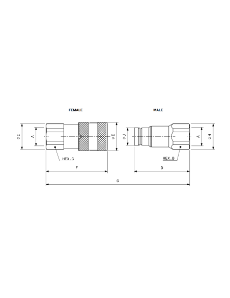 Szybkozłącze hydrauliczne, wtyk FLAT FACE, M-A13 1/2" BSP L10, STUCCHI | Hydraulika | Eshop Dopak | Wszystko dla Przemysłu