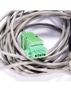 Przewód 494cm, wtyk męski 3 pin   listwa zaciskowa 3 tory żeńska z osłoną 2