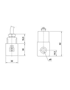 Cewka elektrozaworu 220 V AC do strefy ATEX Eexm z wtyczką i kablem 5m, 30x30 trzpień fi 9 mm | Pneumatyka | Eshop Dopak | Wszys 2