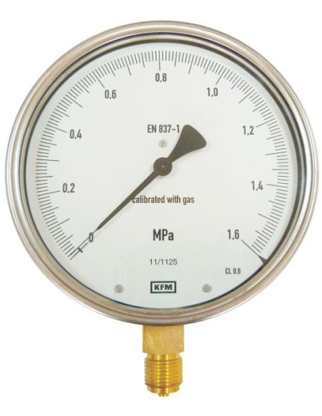 Wakuometr kontrolny wzorcowy -0,1/0 MPa, M20x1,5, 160 mm, radialny | Przyrządy Pomiarowe | Eshop Dopak | Wszystko dla Przemysłu