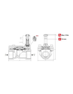 Zawór elektromagnetyczny membranowy 2/2 NC, G 3/4, NBR, NC, 0,15-25 bar, DN18, 24V DC, stal nierdz. | Automatyka | Eshop Dopak | 2