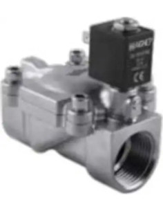 Zawór elektromagnetyczny membranowy 2/2 NC, G 3/8, NBR, NC, 0,15-25 bar, DN14, 230V AC, stal nierdz. | Automatyka | Eshop Dopak 