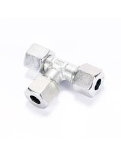 Przyłącze trójnikowe boczne, srebrne M18, pod rurkę 10 | Hydraulika | Eshop Dopak | Wszystko dla Przemysłu
