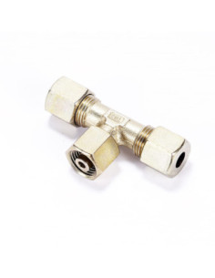 Trójnik z 2 pierścieniami zacinającymi pod wąż 8, GW 3/8', żółty | Hydraulika | Eshop Dopak | Wszystko dla Przemysłu