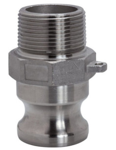 Złącze Camlock typu F ze stali nierdzewnej DN15, wtyk G 1/2 GZ, F-50-SS