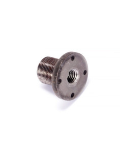Tuleja stalowa gwintowana: GW M12, GZ M22, H29mm, z kołnierzem fi 38mm, 4 otwory fi4mm | Mechanika Przemysłowa | Sklep Eshop Dop